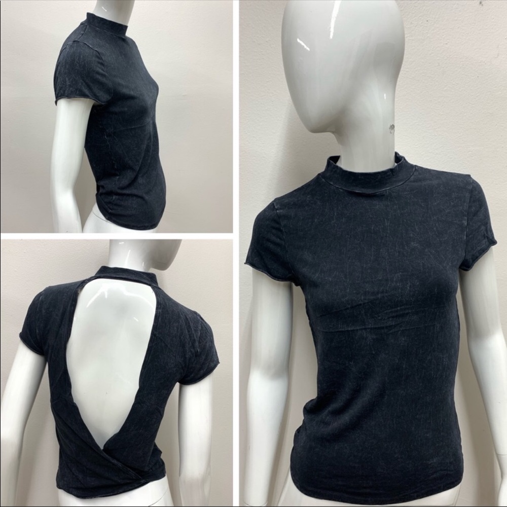 NWT We The Free Open Back Acid Wash Top Sz S